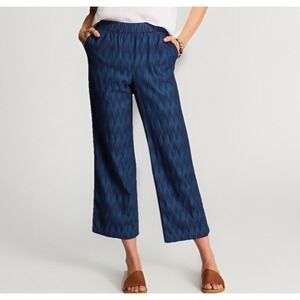 J. Jill Pure Indigo Dobby Crops Pants